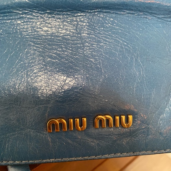 Miu Miu fold over shoulder bag EUC - Picture 8 of 9